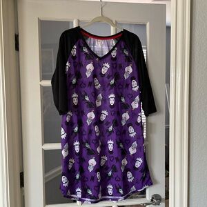 Purple and Black Villain Print Nightgown